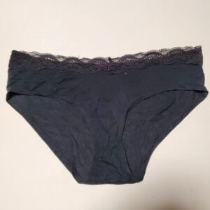 Women's Black Lace Trim Panties